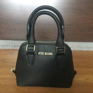 Steve Madden Black Faux Leather Mini Crossbody